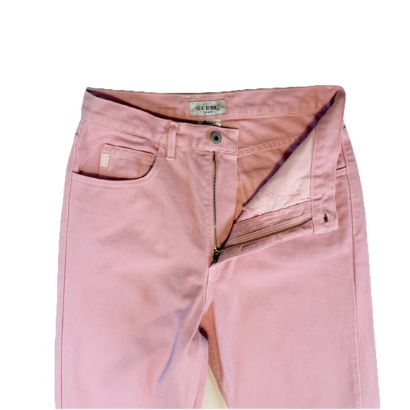 Vintage Guess High Rise Pink Jeans Women’s Size 30 Straight Leg USA 100% Cotton - Picture 9 of 15